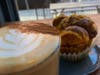 Spanish Latte and Turmeric Monkey Bread at Story and Soil in Hartford, CT