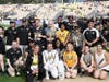 Alumni of "The Marching Owls" on the inaugural "Alumni Band Day" in 2018. 