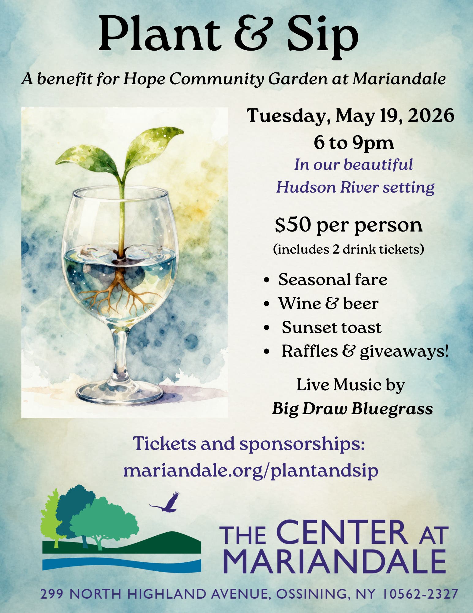 Plant & Sip Benefit at Mariandale