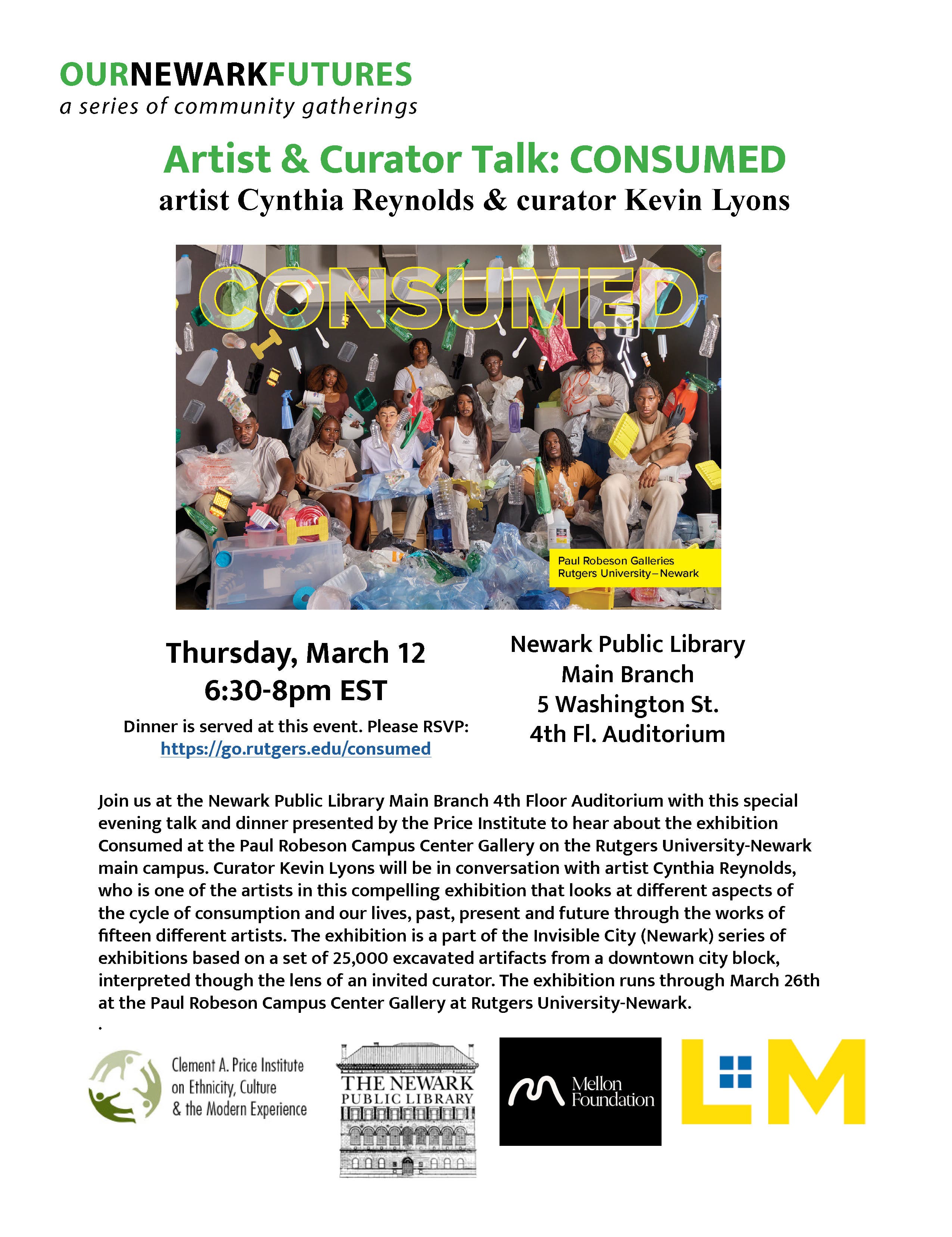 Mar 12 | Our Newark Futures: Artist & Curator Talk: CONSUMED w/ Cynthia ...