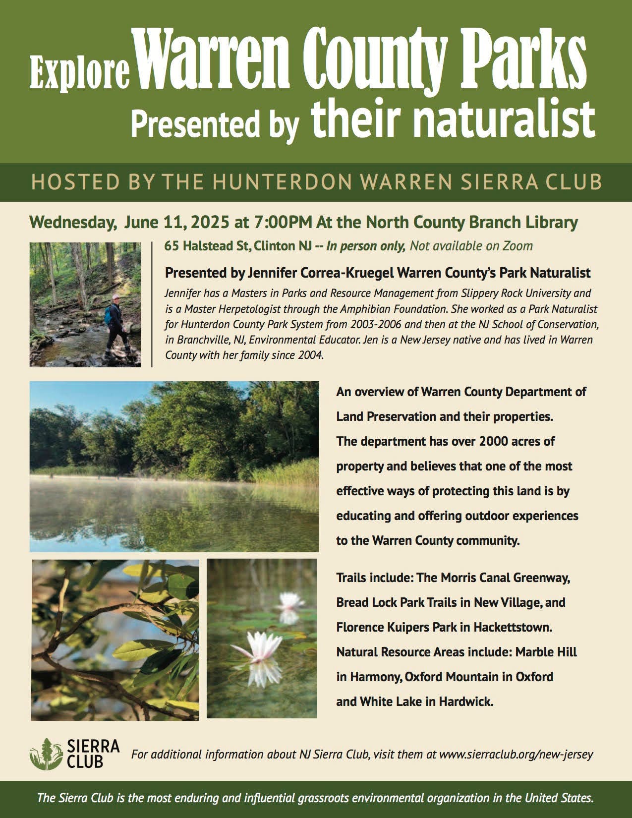 Warren County Department of Land Preservation and Their Properties