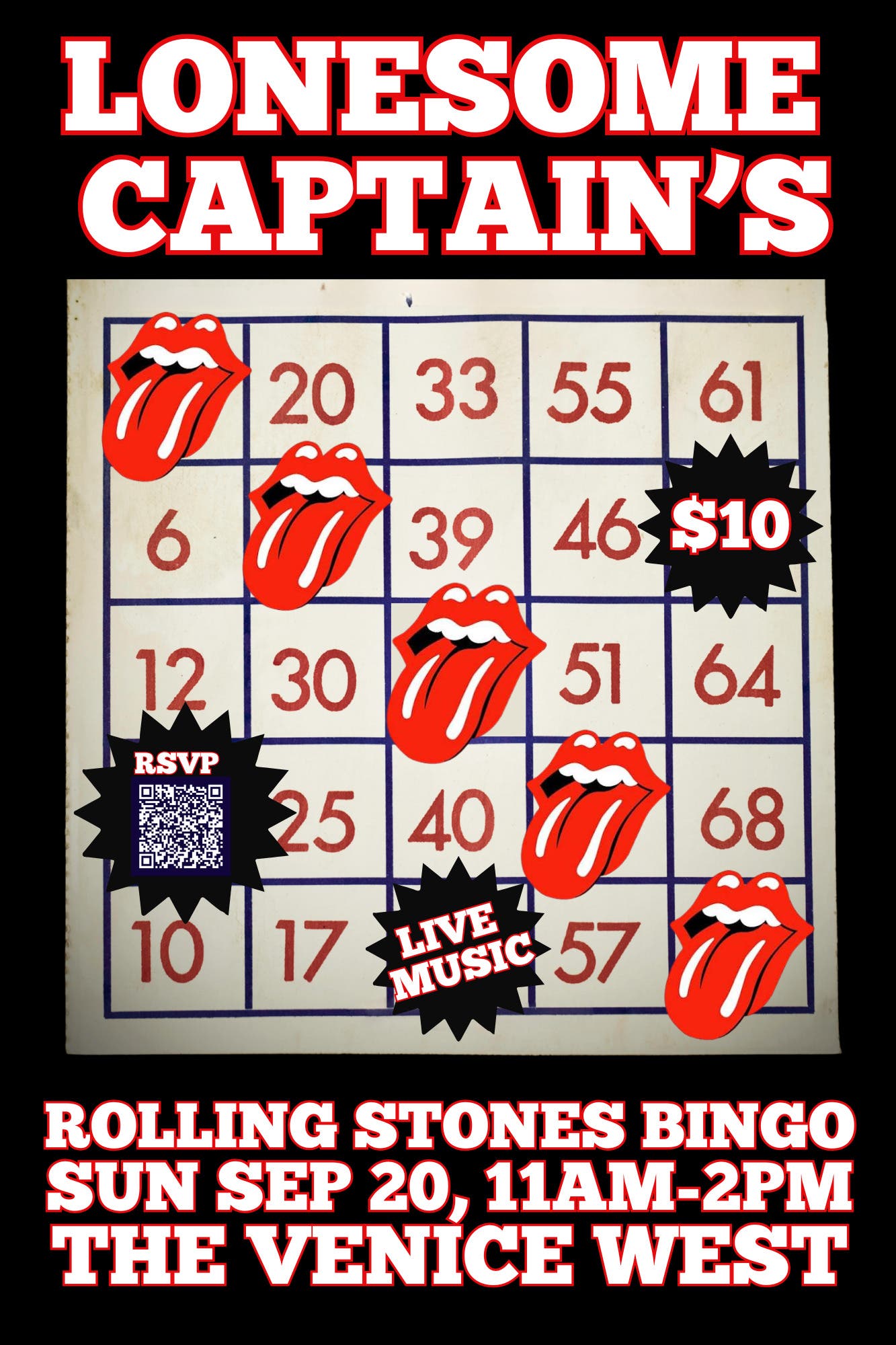 The Lonesome Captain's Bingo Brunch: ROLLING STONES EDITION
