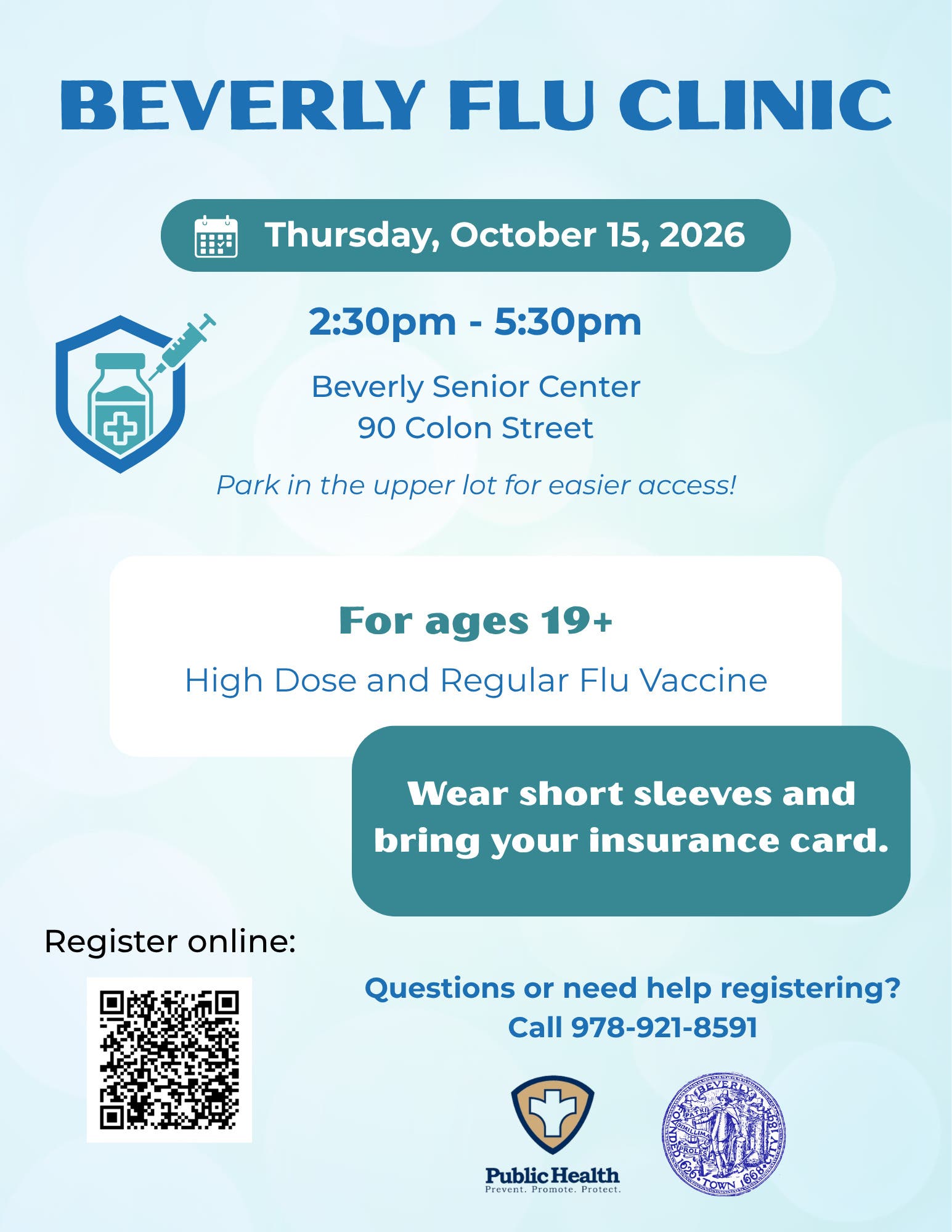 Beverly Health Department Flu Clinic
