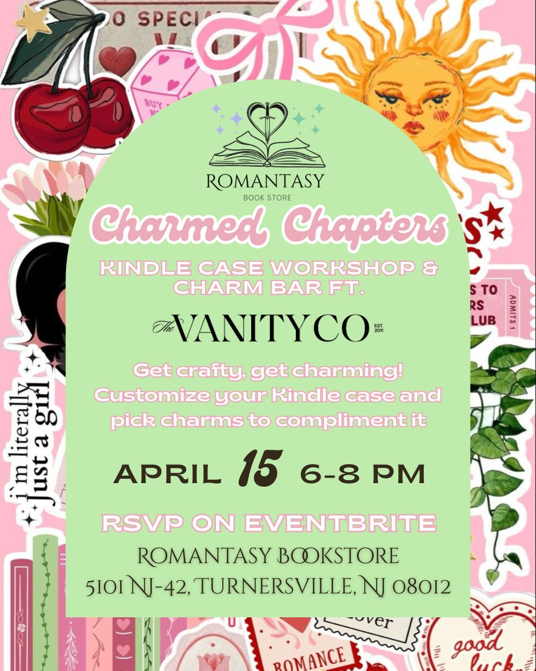 Charmed Chapters: Kindle Case Workshop & Charm Bar