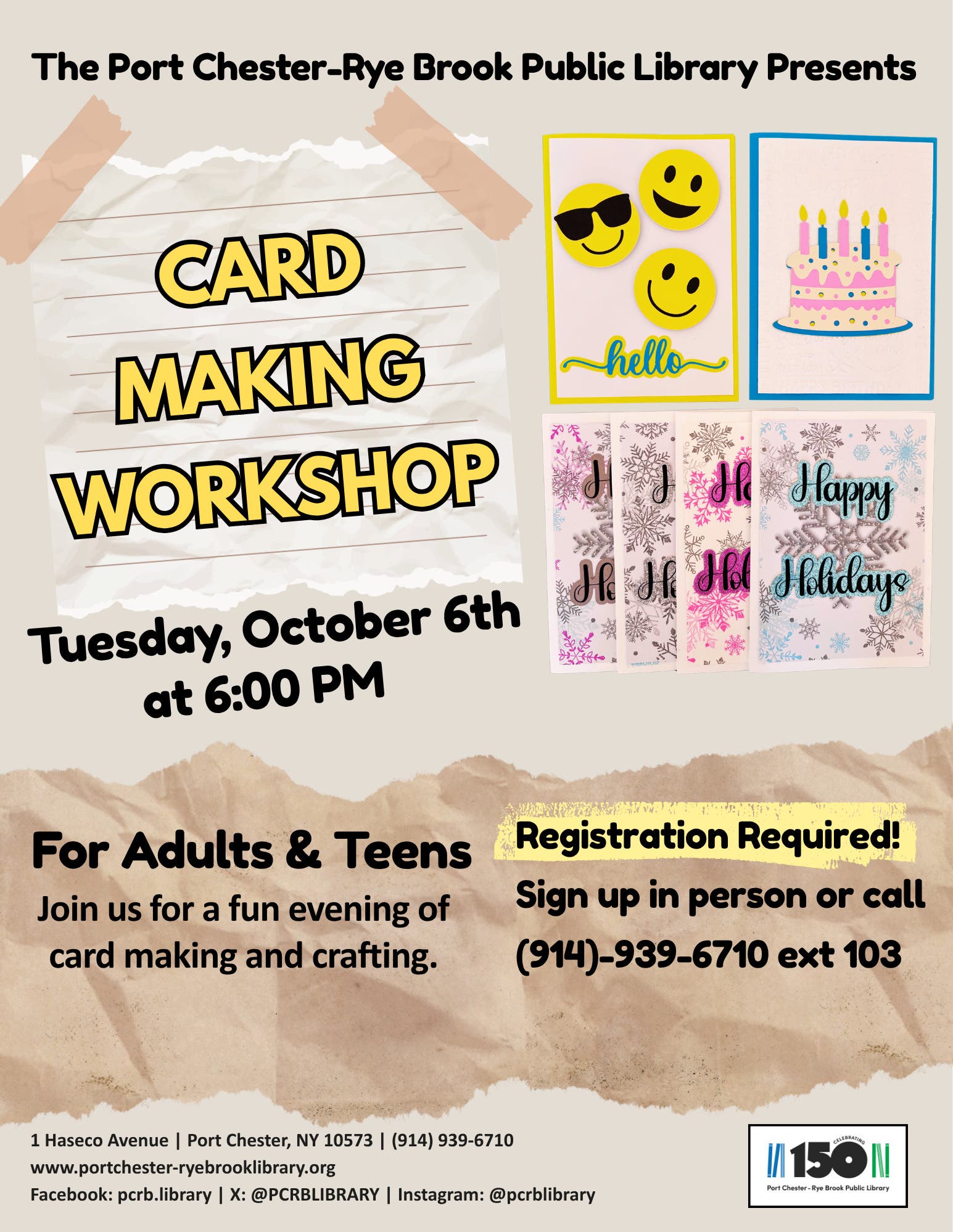 Card Making Workshop for Adults and Teens