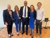 Senator Ceci Maher, Amy Wistreich, Westport Planning & Zoning and candidate for 2nd Selectwoman, Kevin Christie, Board of Education and candidate for 1st Selectman, Lt. Gov. Susan Bysiewicz and former Senator Will Haskell at campaign launch.