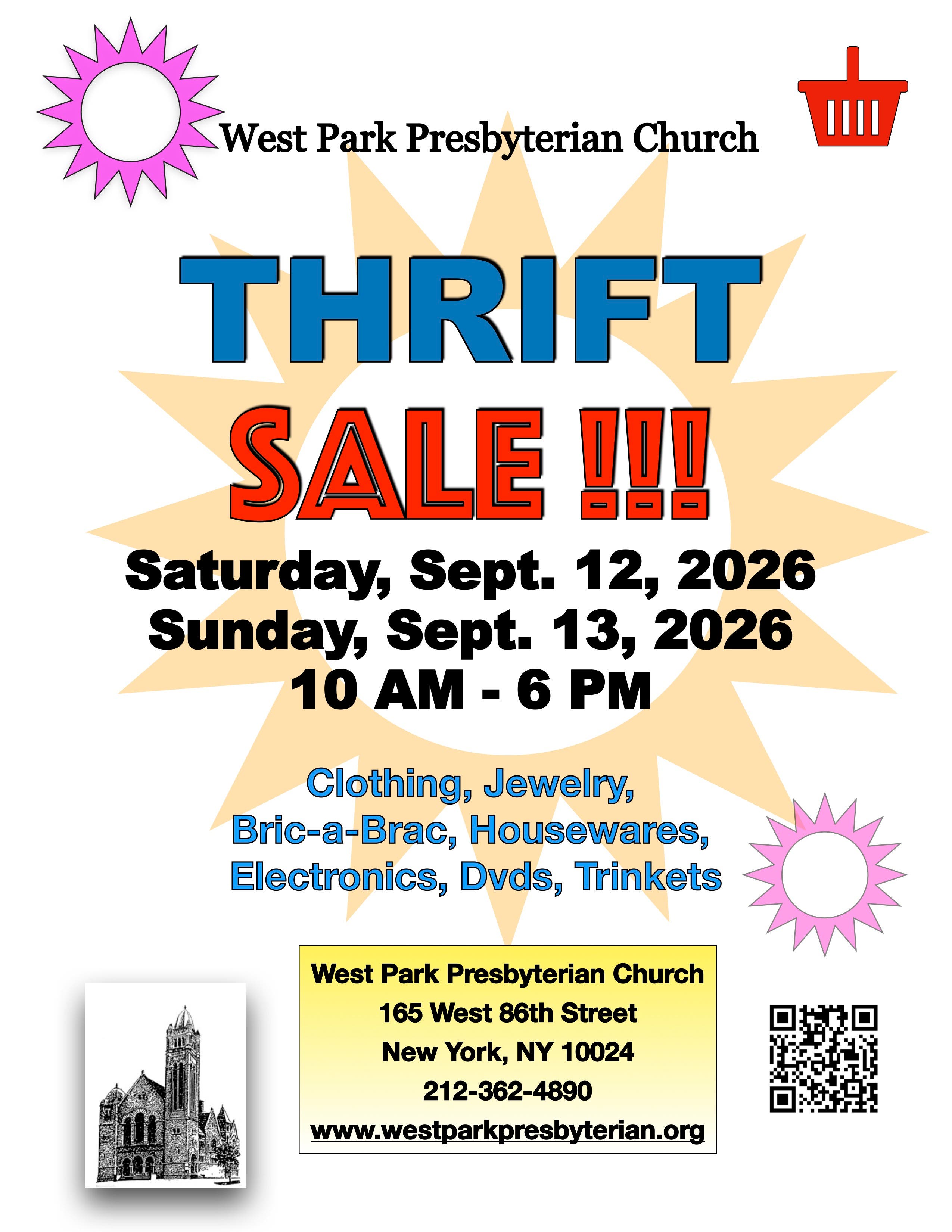 West Park Pop-up Thrift Sale!!!!