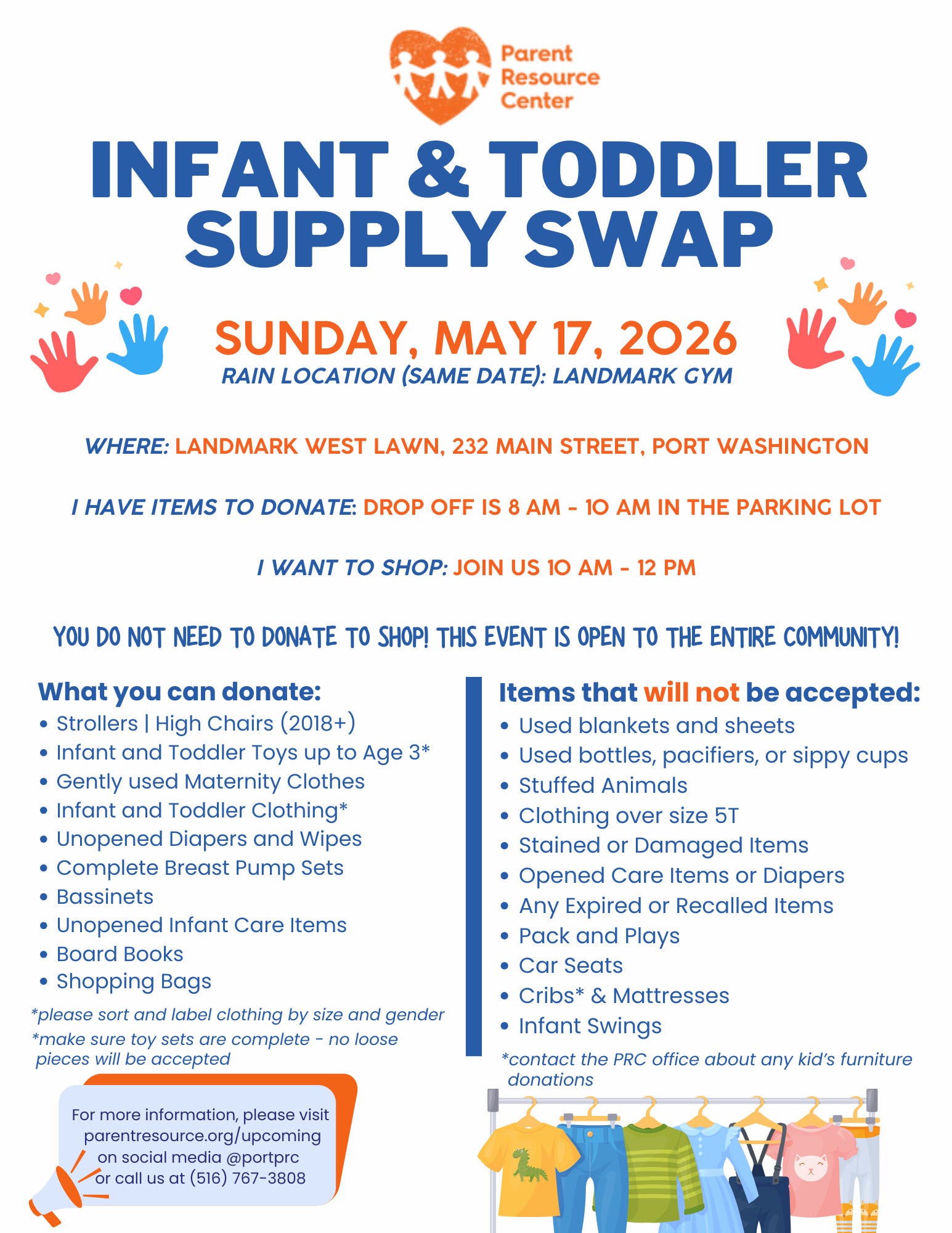 Parent Resource Center's Infant & Toddler Supply Swap