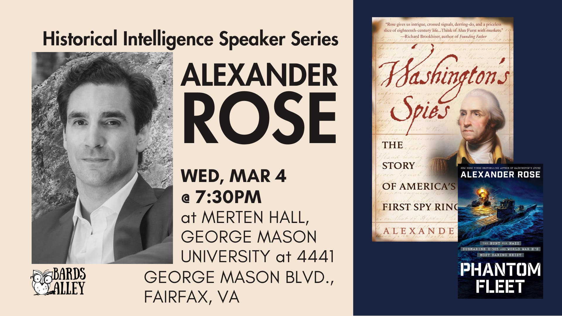 Washington's Spies: An Evening with Alexander Rose