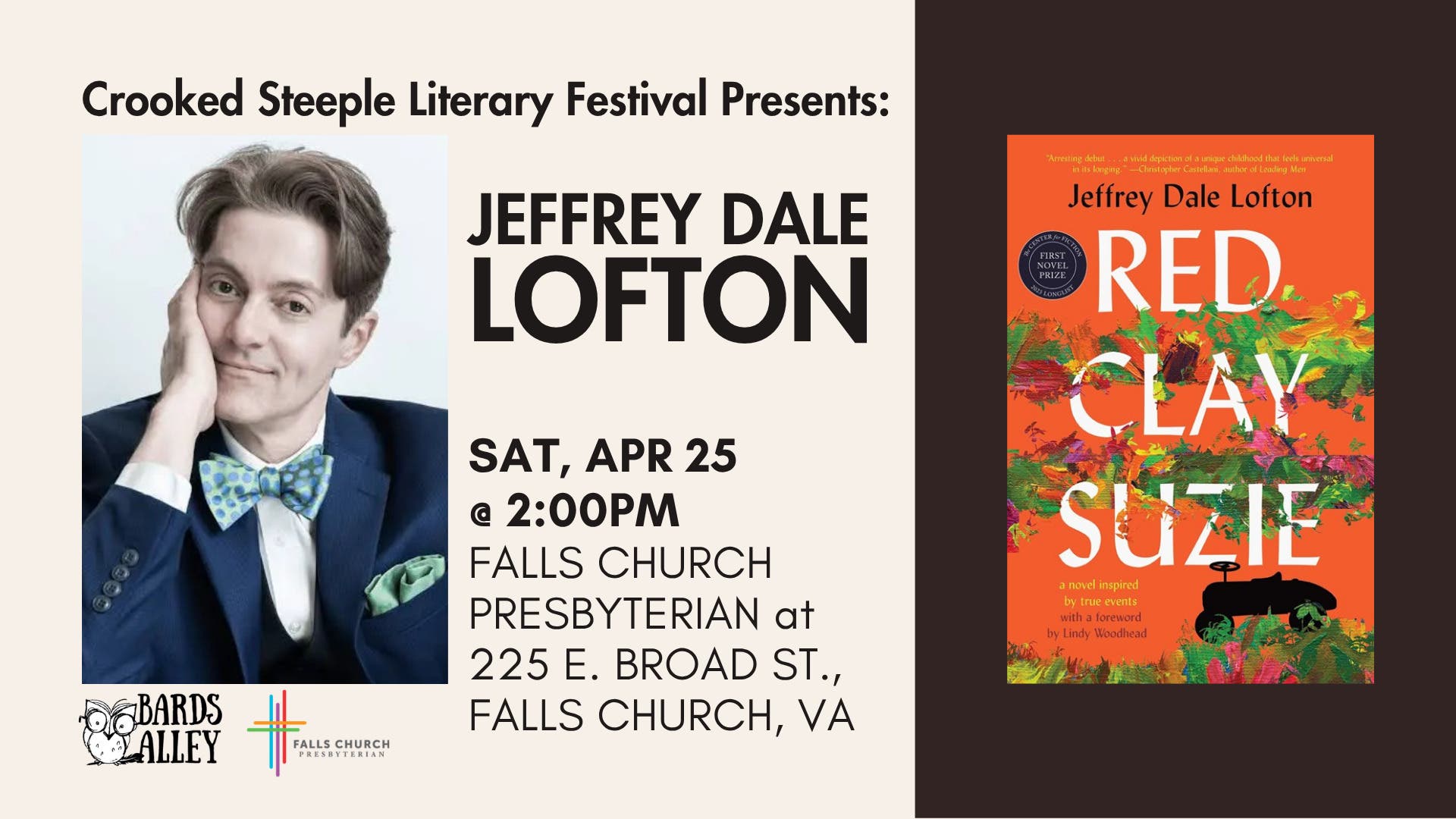 Crooked Steeple Literary Festival: Jeffrey Dale Lofton