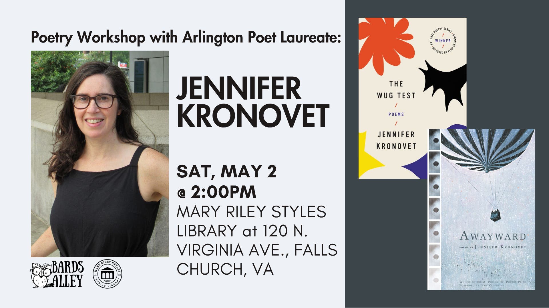 Poetry Reading and Workshop with Jennifer Kronovet
