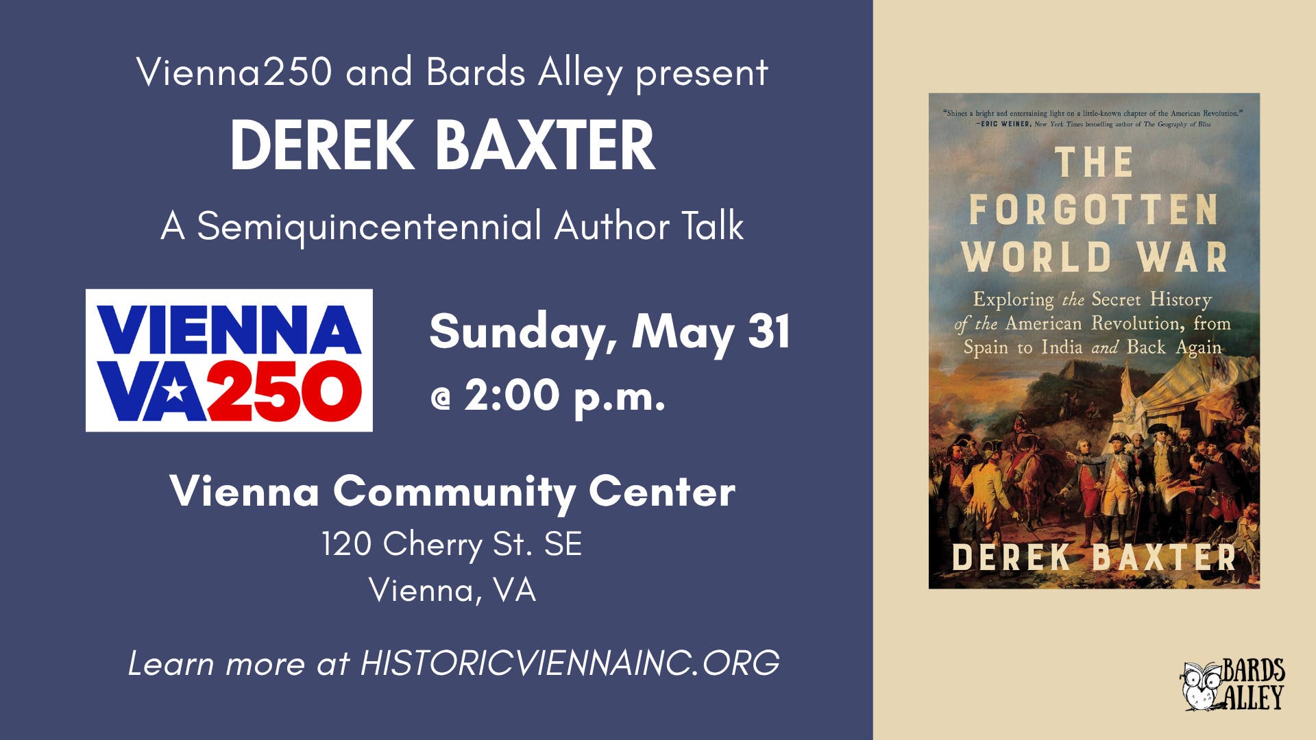 Vienna250 Author Talk: Derek Baxter