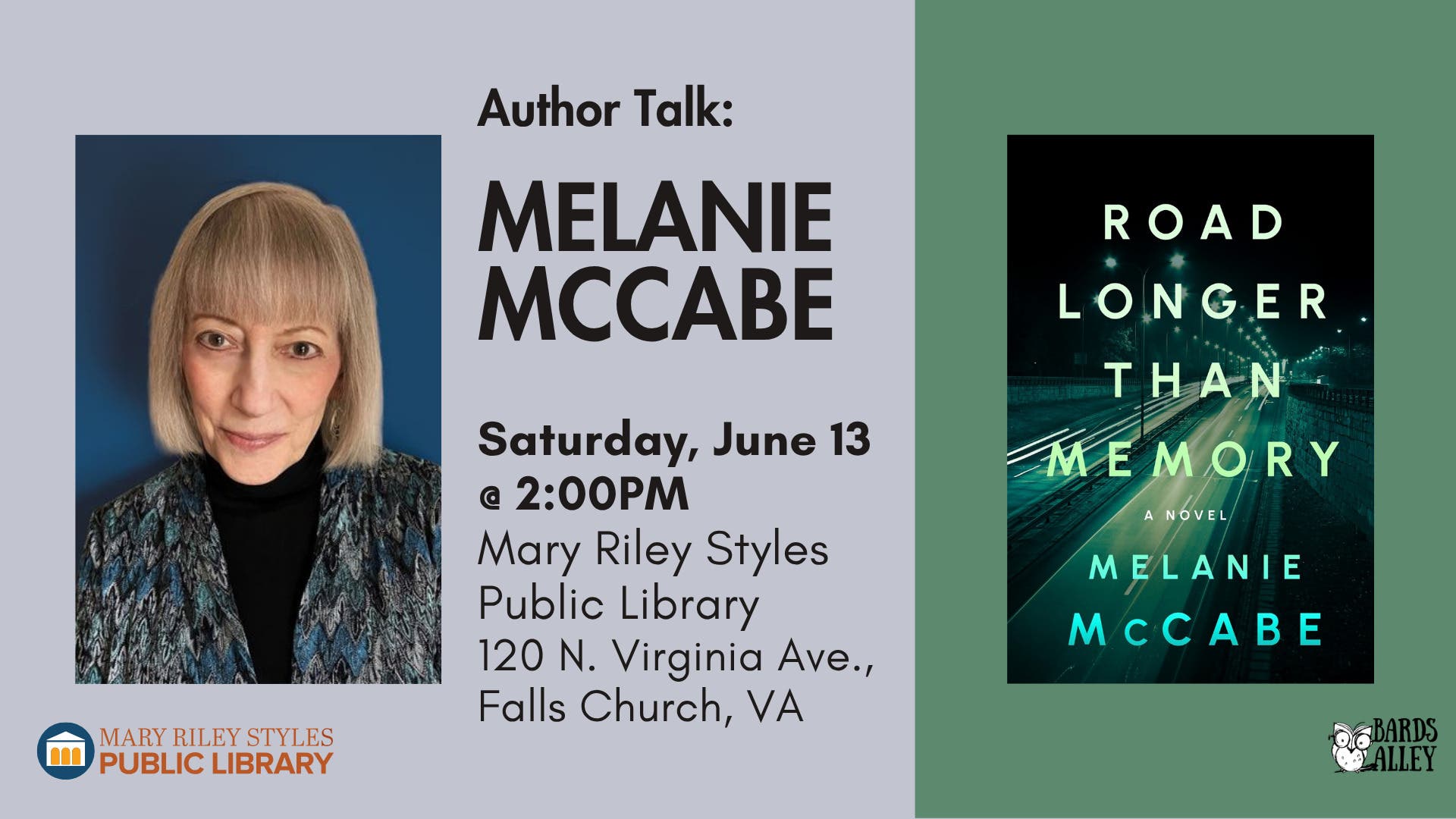 Author Talk: Melanie McCabe on "Road Longer Than Memory"