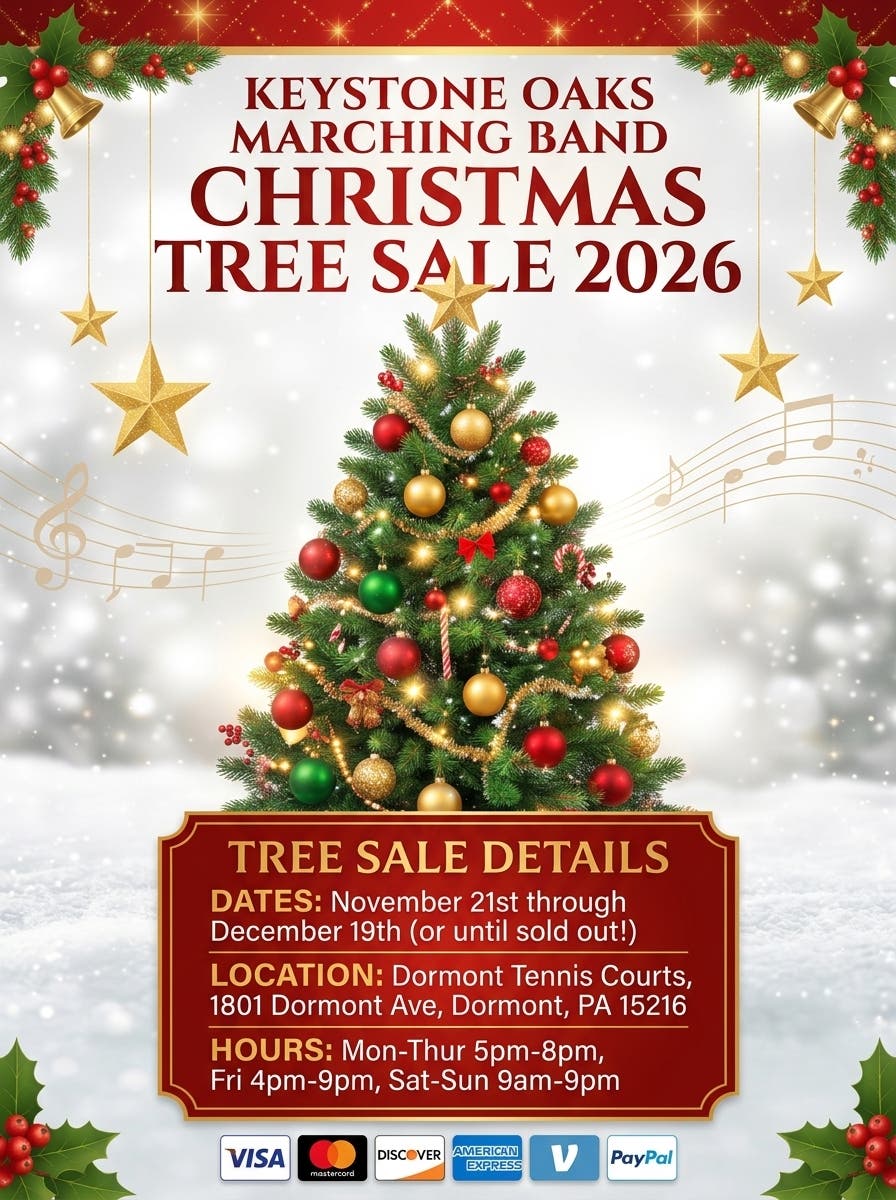 48th Annual Keystone Oaks Marching Band Christmas Tree Sale 2026