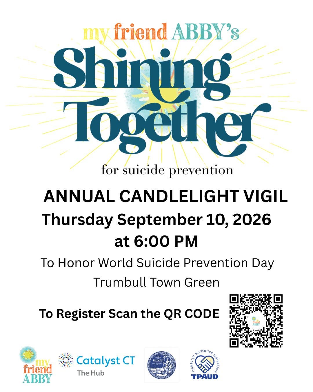 My Friend Abby's Shining Together Candlelight Vigil for Suicide Prevention