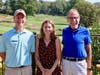 Chair of the Tredyffrin Board of Supervisors Murphy Wysocki poses with Supervisors Matt Holt and Julie Gosse at lunch prior to golf