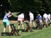 Golfers warm up prior to the shot gun start at the Penn Medicine Golf Classic
