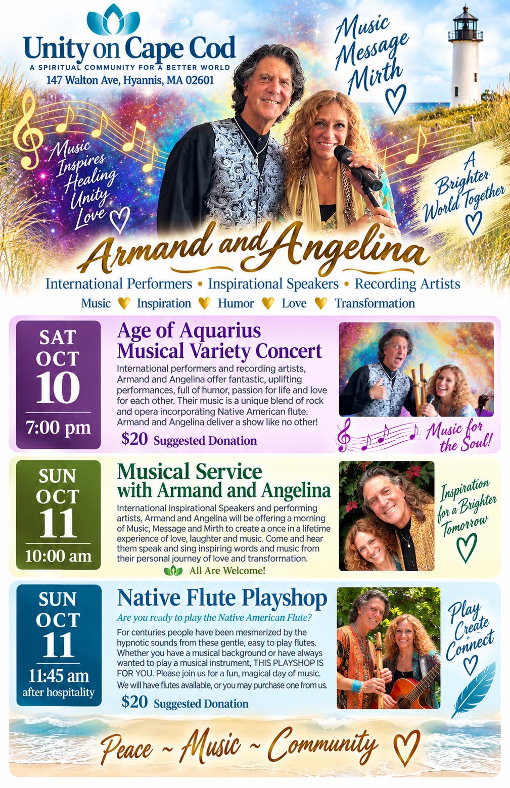 Inspirational Musical Events This Weekend
