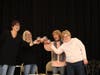 The Cast of "The Savannah Sipping Society" cheers a great rehearsal (from L-to-R: Cara Lee Chamberlain of East Bridgewater, Carol Mirotta of Pembroke, Nancy Haywood Semcken of Plymouth, and Bonnie Gardner of Rockland)