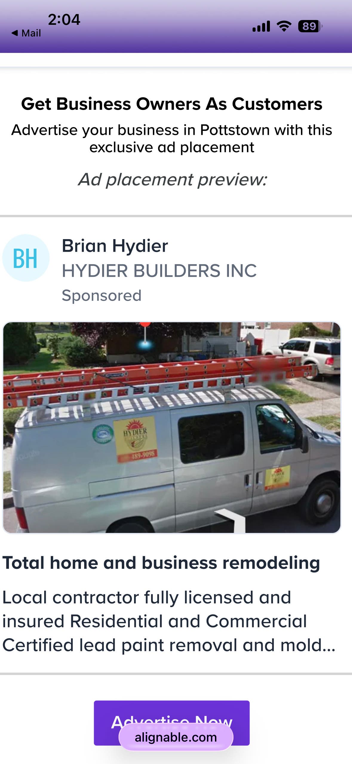 Van for sale
