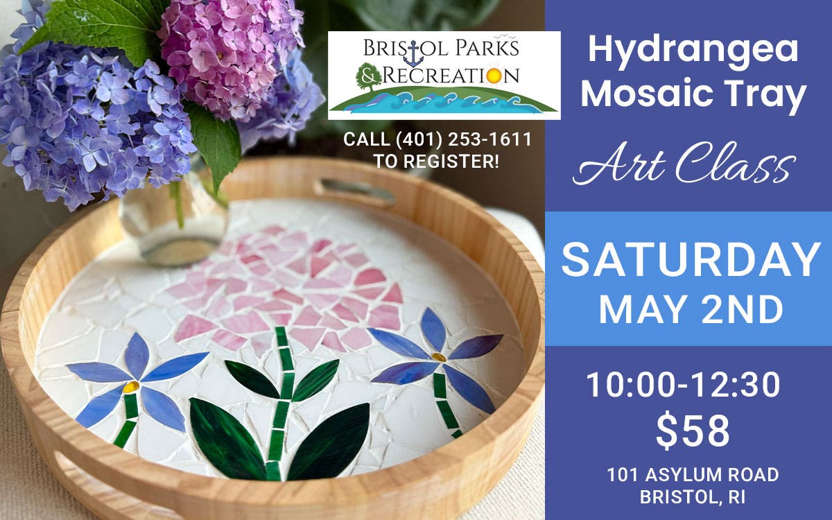 Hydrangea Mosaic Tray