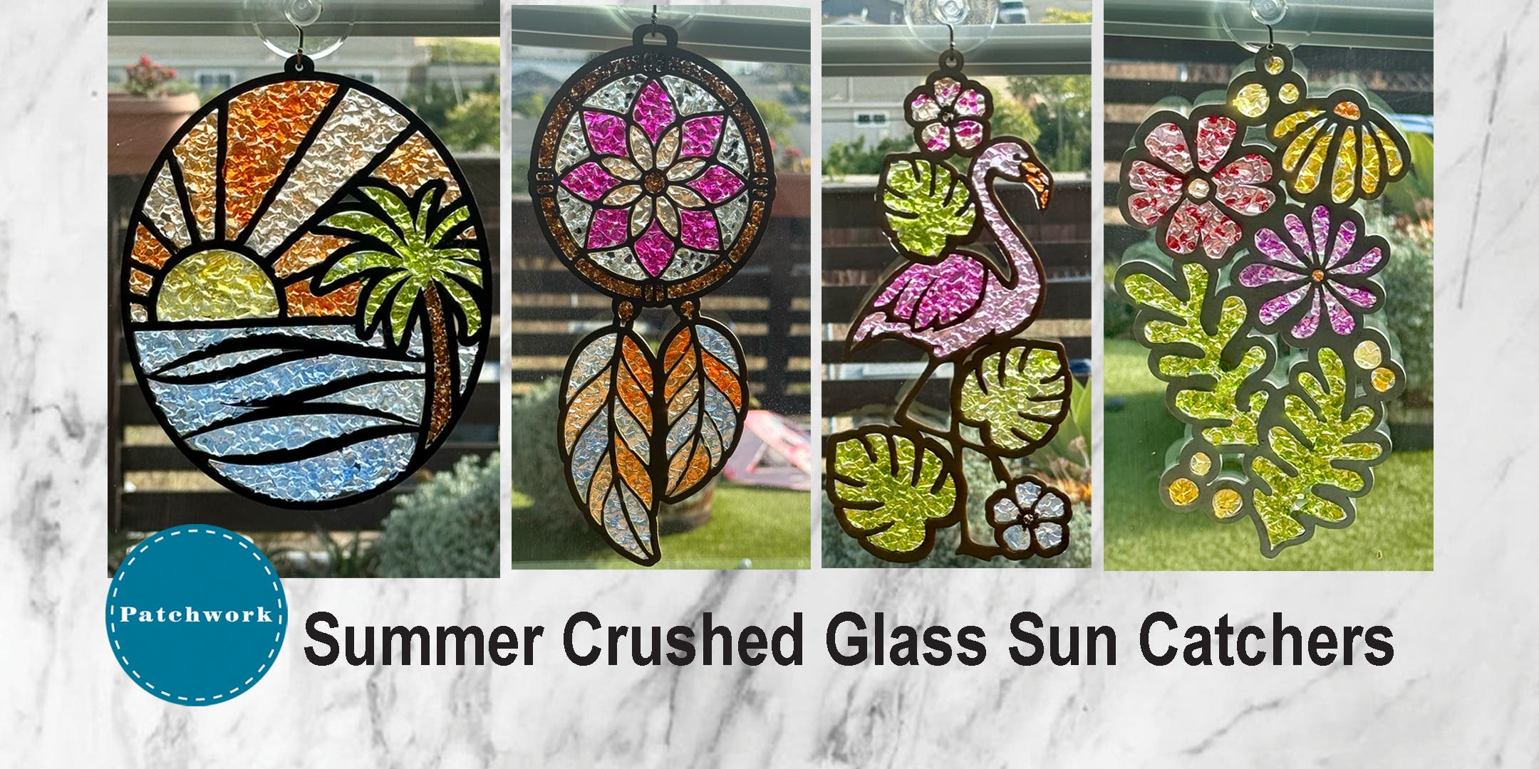 Patchworks Presents Summer Crushed Glass SunCatchers