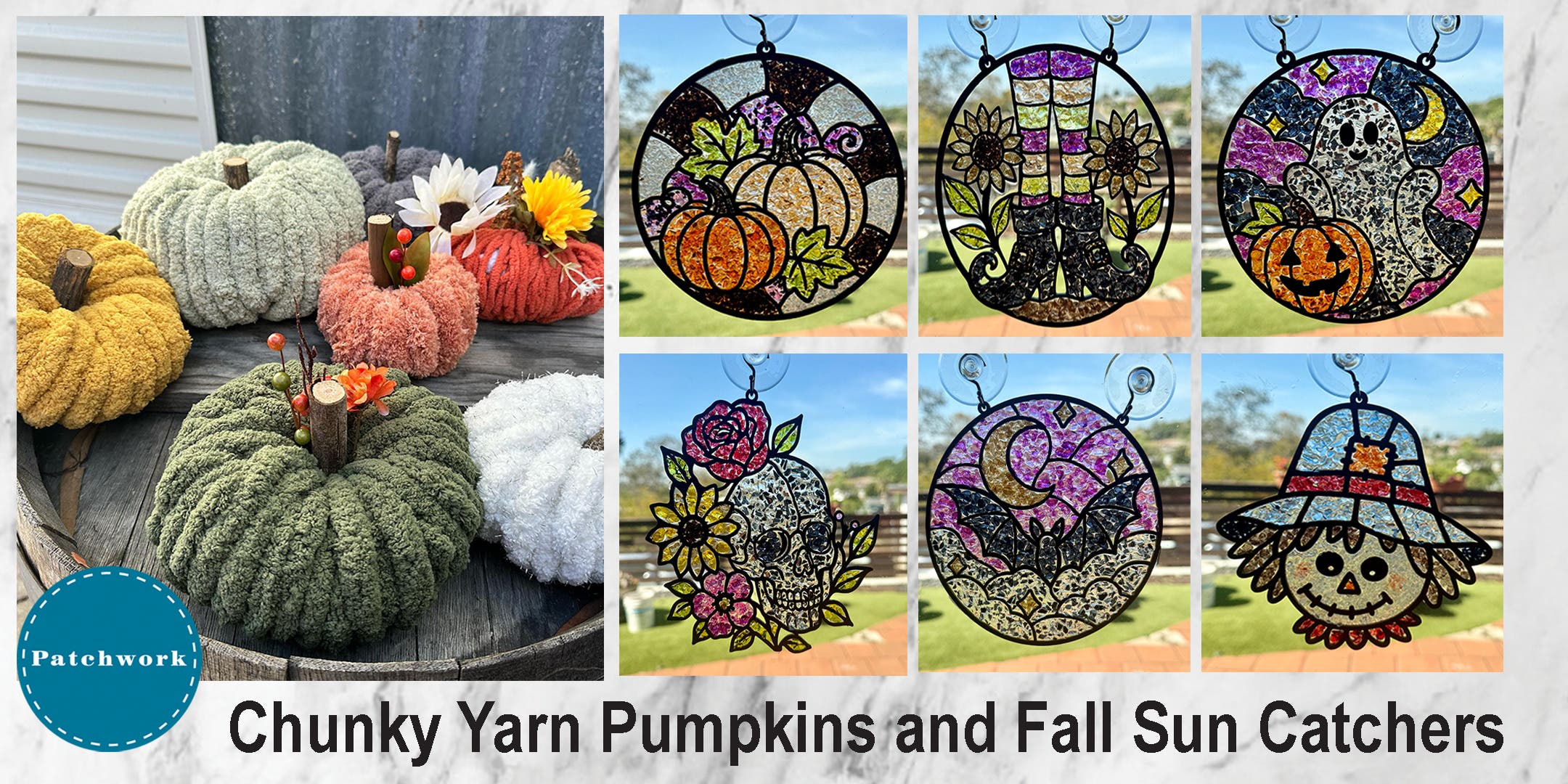 Patchworks Presents Fall Craft Party - Fall Sun Catchers + Chunky Pumpkins