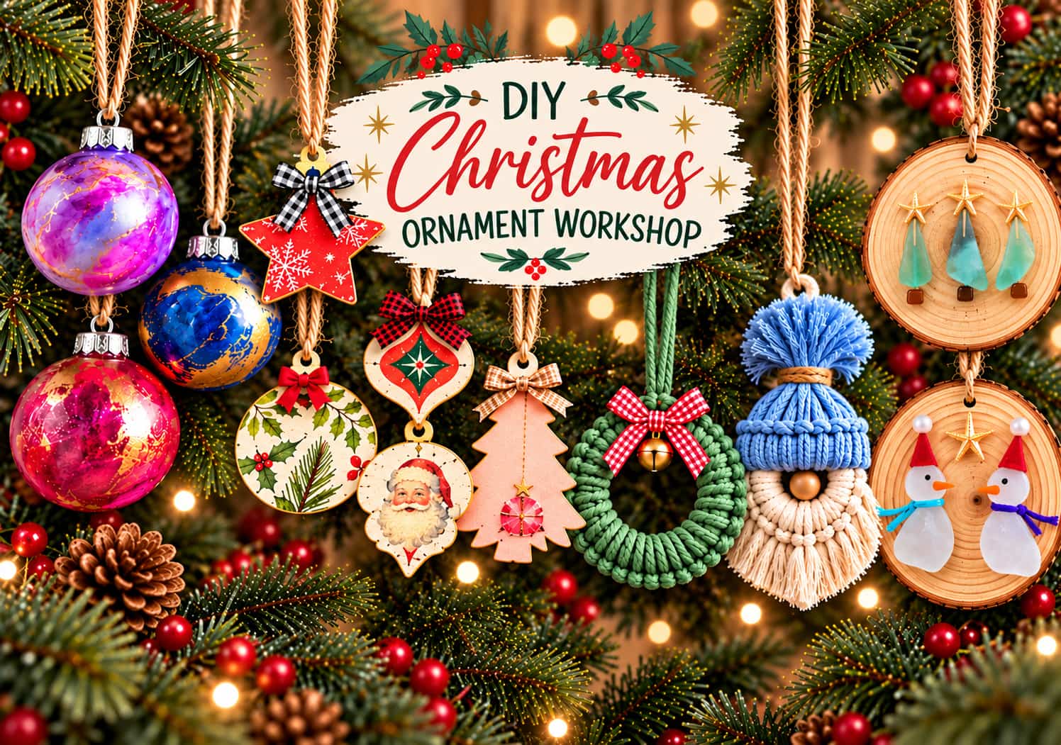 Patchwork DIY Holiday Ornament Craft Workshop