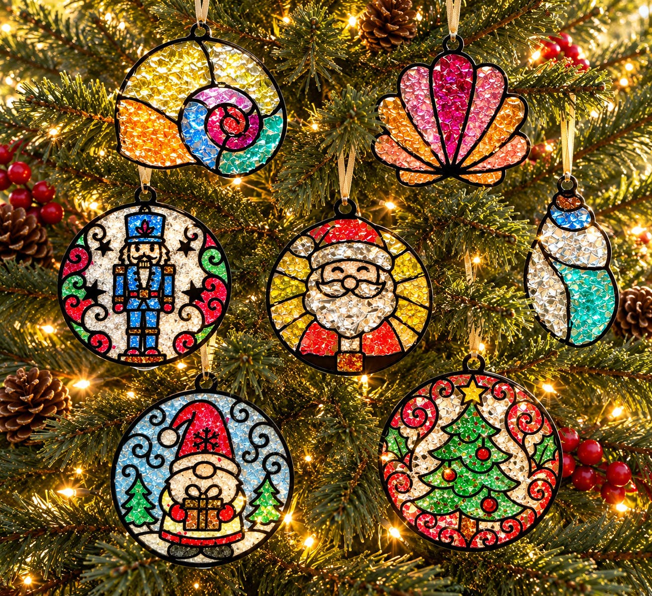 Patchwork Winter Wonderland: Suncatchers & Snow Globes!