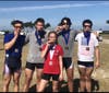 Max Nusbaum (far left) with his winning Youth Men's 4+