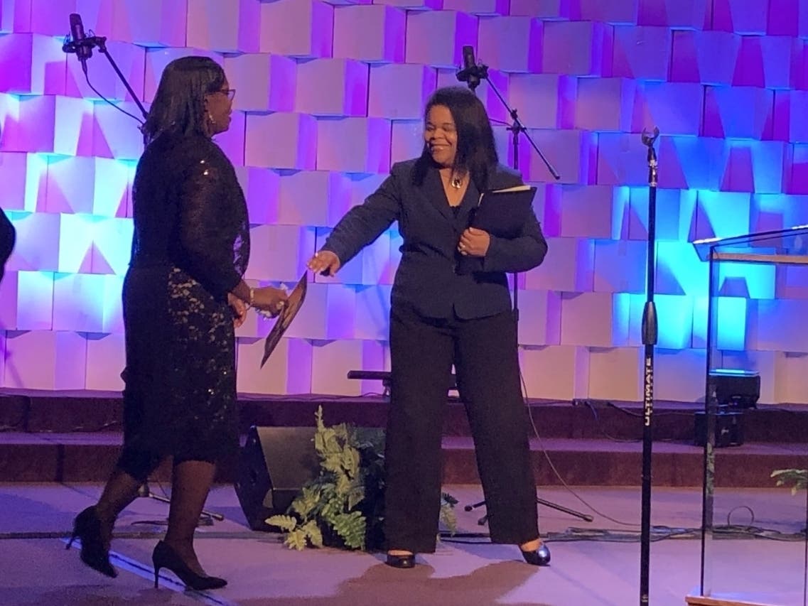 Sarah Collins Rudolph (left) survived the 16th Street Baptist Church bombing in 1963 at the age of 12. The Greater Atlanta Black Prosecutors Association hosted “An Evening with Sarah Collins Rudolph,” a special Q&A on Wednesday.  