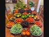 Community gardens harvest. Locally grown organic vegetables to support people in need.