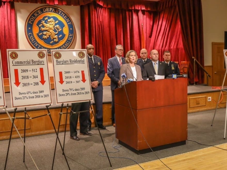 There were 5,366 major crimes reported in the county in 2019, which is a 31 percent drop from a decade ago.