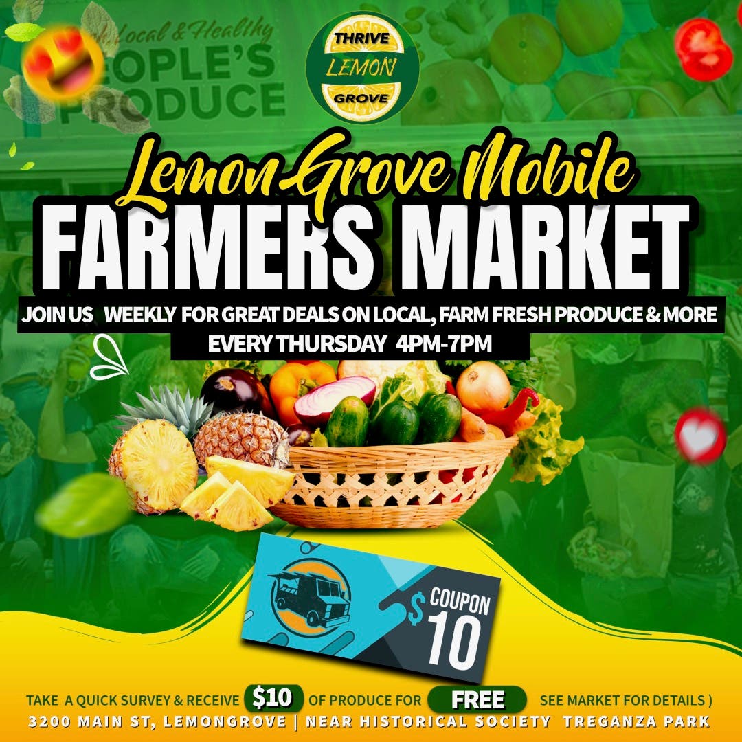 Aug 7 | Lemon Grove Farmer's Market | Lemon Grove, CA Patch