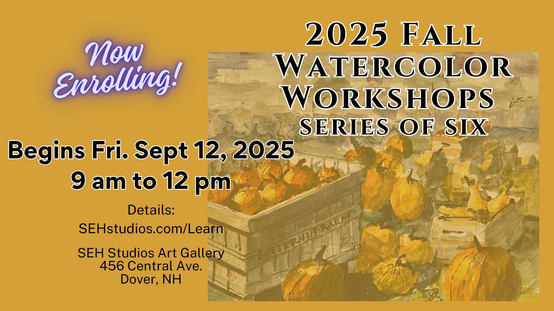 2025 Fall Watercolor Workshop Series Begins!