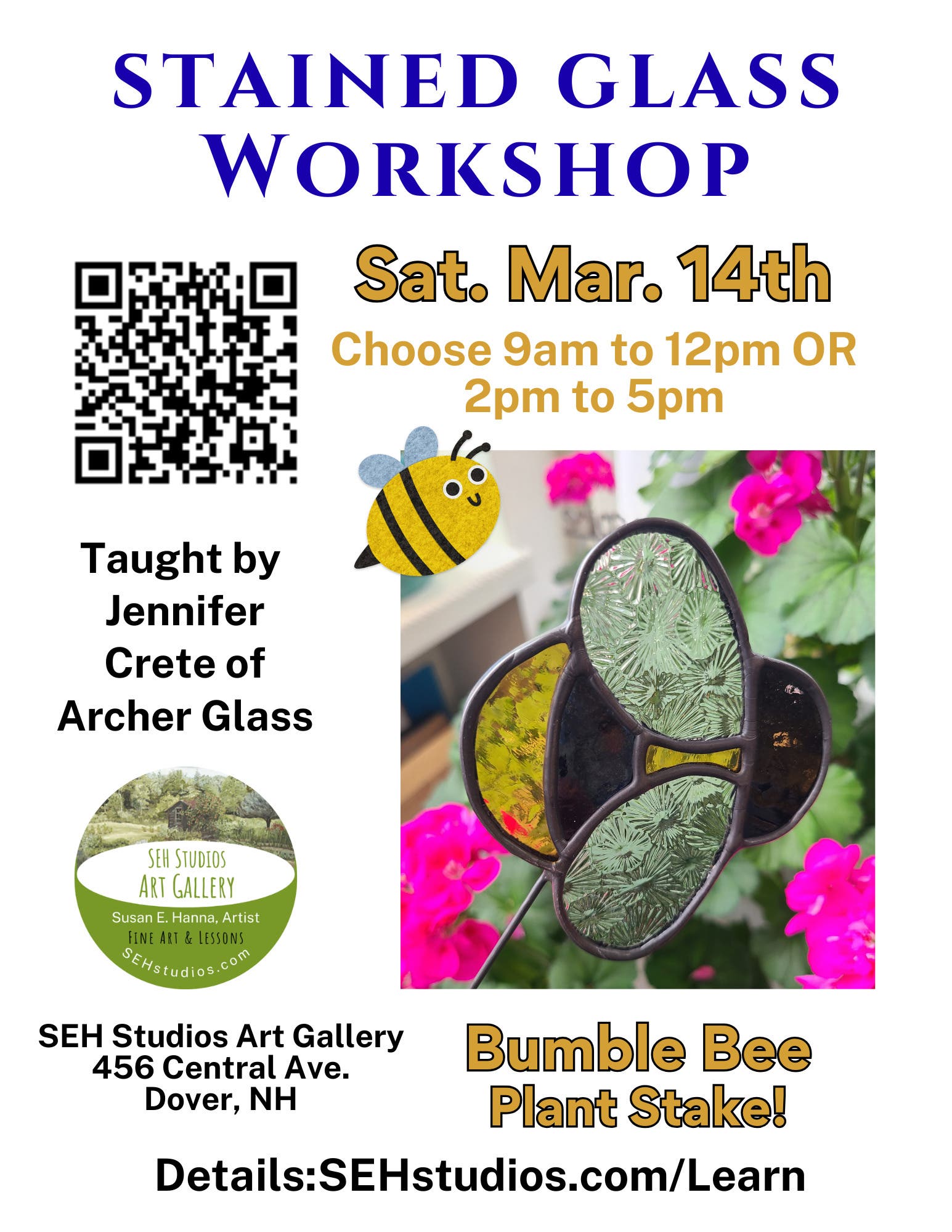 Stained Glass Workshop: Bee Plant Stake