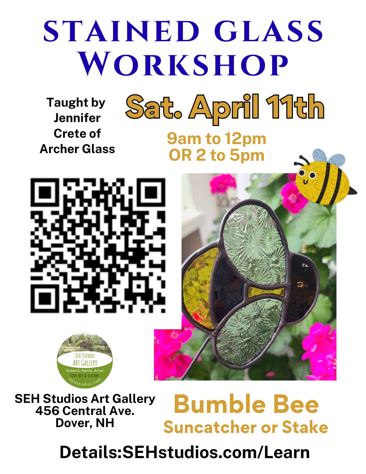 Stained Glass Workshop: Bee Plant Stake