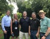 Pictured at the 2024 MassTrails ceremony are (l-r) Friends of the Lynnfield Rail Trail President Vincent Inglese; MassTrails Director Amanda Lewis; MassDOT Bicycle & Pedestrian Coordinator Peter Sutton; and Friends members Richard Kosian and Ken MacNulty.