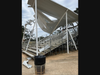 The wind twisted wreckage of  the metal grandstand roof shows the power of Milton's category 3 wind.