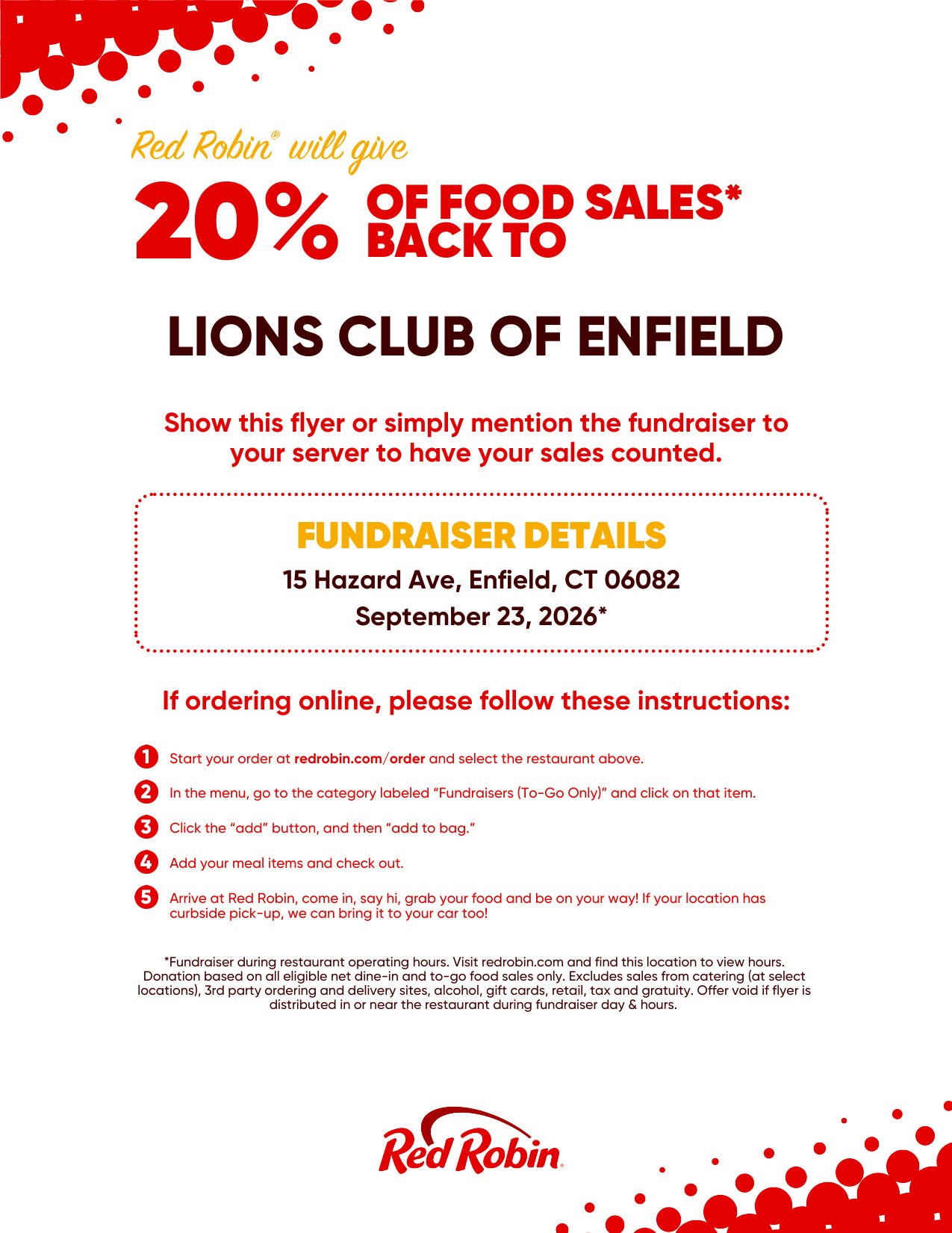 Lions Club Of Enfield Fundraiser
