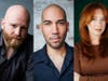 (L-R) Jacob Keith Watson (Jean Valjean), Jonathan Christoper (Javert) and Anna Sailors
(Fantine) star in the City Springs Theatre Company production of Les Misérables,
September 11-27 at the Byers Theatre in Sandy Springs, GA.