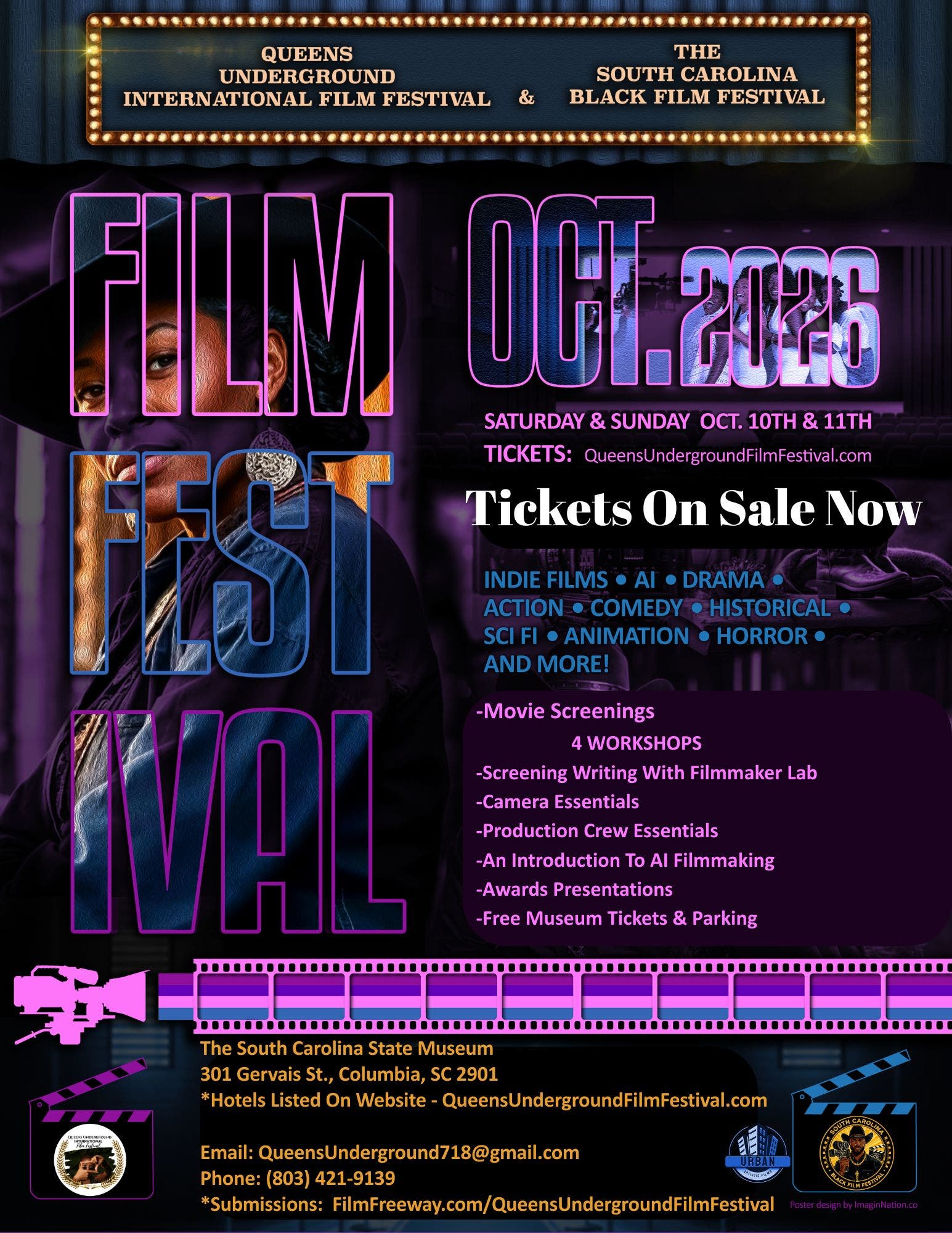 The South Carolina Black Film Festival with Queens (NY) Underground International Film Festival