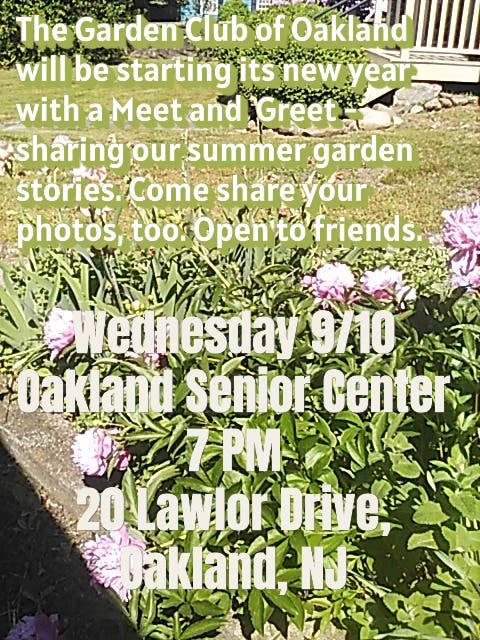 Garden Club of Oakland Meet and Greet in the Garden