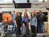 L-R: LIMEHOF Vice Chairman Tom Needham, LIMEHOF Manager Barry Fisch, Actress Taylor Red Fox, Director Maria Capp, Actor Chris Roach, Actress Veronica Kelly, LIMEHOF Chairman Ernie Canadeo, and Actor Seth Gilliam appeared at event to honor Maria Capp. 