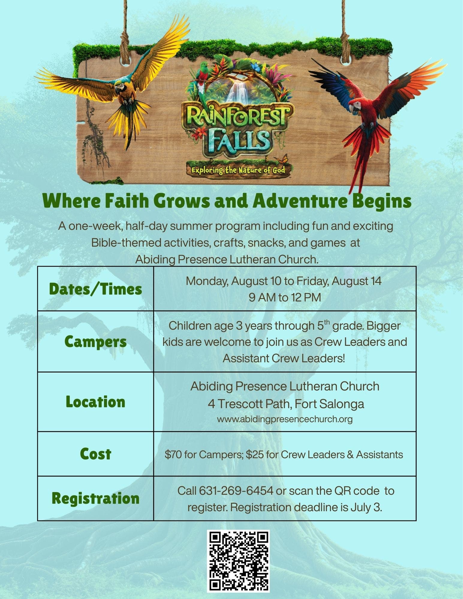 Rainforest Falls VBS Summer Camp