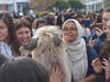 Dublin High Students and staff got face time with therapy llamas this week.