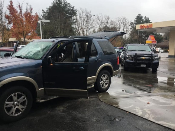 Police say they found contents from stolen packages in the car.