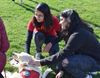 Dublin High students spent time with therapy dogs to cope with the loss of classmates over winter break.