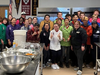 Dublin High School and California School for the Deaf students participate in a catering class.