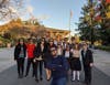 Club advisor Migual Baez, front and center. From left to right: Jennie Ren, Daniel Thinfen, Clarissa Cheung, Daphne Yan, Chris Pearce, Tida Ngov, Hriday Sheth, Anusri Saraf, Kevin Cai, Molly McClaren, Elizabeth Paik)
